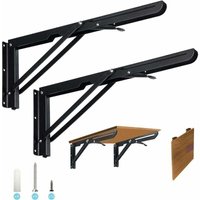 2er-Set Klappregalhalterungen 400 mm, Wandklapphalterung, 80 kg tragende Klapphalterung für Garage, Büro, Schlafzimmer, Wandregal 2er-Set Klappregalhalterungen 400 mm, Wandklapphalterung, 80 kg tragende Klapphalterung für Garage, Büro, Schlafzimmer, Wandregal von ALOVEZ
