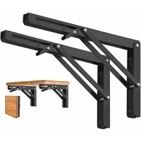 2er Set Regalträger 400mm, Klappkonsolenträger, Edelstahl Klappwandträger, 80KG/176lbs Tragkraft Schwarz 2er Set Regalträger 400mm, Klappkonsolenträger, Edelstahl Klappwandträger, 80KG/176lbs Tragkraft Schwarz von ALOVEZ