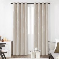 2er-Set Vorhänge in Leinenoptik mit Ösen, 140 x 245 cm, für Babyzimmer, Wohnzimmer von ALOVEZ