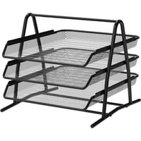 3-stöckiges schwarzes Schreibtisch-Organizer-Tablett für Dokumente. A4-Ordner, Schreibtisch-Caddy, Aktenschränke, Computertisch, 3-stöckiges schwarzes Schreibtisch-Organizer-Tablett für Dokumente. A4-Ordner, Schreibtisch-Caddy, Aktenschränke, Computertisch, von ALOVEZ