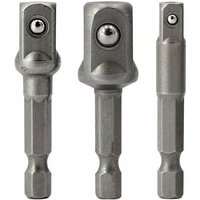 3-teiliger Sechskantmutter-Adapter, Kappe, Schraubendreher-Adapter, Stecknuss, Stecknuss-Adapter, 1/4, 1/2, 3/8 3-teiliger Sechskantmutter-Adapter, Kappe, Schraubendreher-Adapter, Stecknuss, Stecknuss-Adapter, 1/4, 1/2, 3/8 von ALOVEZ