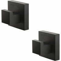 32S1-B Schwarze Handtuchhaken 2 Stück Schwarz Bad und Küche Haken Badhaken Küchenhandtuchhaken von ALOVEZ