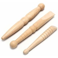 Alovez - 3Pcs Natürliche Holz Fuß Körper Massage Stick Schmerzen Relief Entspannung Werkzeug Akupunktur Fuß Reflexzonenmassage von ALOVEZ