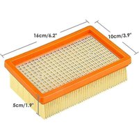 Alovez - 3er-Pack Ersatz-Flachfaltenfilter Mv4 Mv5 Mv6 Wd4 Wd5 Wd6, Wd4p Wd5p Wd6p Nass-Trocken-Staubsauger von ALOVEZ