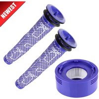 3er-Pack Vor- und Nachmotorfilter-Ersatz für Dyson V8 und V7 Akku-Staubsauger-Filterset von ALOVEZ