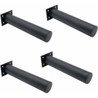 verstellbare Möbelbeine, Mattschwarz, Aluminiumlegierung, 38 x 200 mm, TV-Schrankbeine für Schrank, Couchtisch, Stützbein für Möbelsofas von ALOVEZ