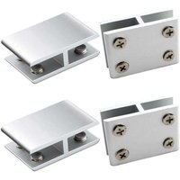 4 Stück Glasklemmen, Glasklammern aus Aluminiumlegierung zur Befestigung von Glas auf beiden Seiten von Duschtischplatten, verstellbare Glasklemme 4 Stück Glasklemmen, Glasklammern aus Aluminiumlegierung zur Befestigung von Glas auf beiden Seiten von Duschtischplatten, verstellbare Glasklemme von ALOVEZ