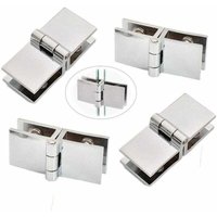4 Stück Glastür-Clipscharnier, Edelstahl-Glastürscharnier, Glas-Klappscharnier, Türklemmscharnier, Scharnier für Küchenschrank-Glastür 4 Stück Glastür-Clipscharnier, Edelstahl-Glastürscharnier, Glas-Klappscharnier, Türklemmscharnier, Scharnier für Küchenschrank-Glastür von ALOVEZ