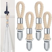 4 Stück Handtuchklammern, Geschirrtuchhaken, Handtuchhaken fürs Badezimmer, Handtuchklammern für den Schrank zum Aufhängen von Handtüchern von ALOVEZ