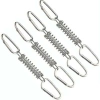 4 Stück Spannfeder Schnalle Zugfeder Markisenbefestigung, mit 8 Karabinern, Sonnensegel Befestigungen Zubehör Edelstahl für Zelte Markisen Camping von ALOVEZ