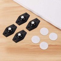 4 Stück kleine Lenkrollen, Mini-Möbelrollen, Lenkrollen, selbstklebendes Mini-Universalrad, für Mülleimer, Möbel (schwarz) von ALOVEZ
