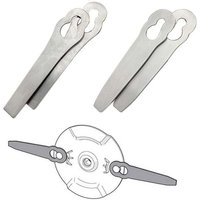 4 stücke Cordless Rasenmäher Metall Klingen Ersatz Klinge Schneiden Messer Silber 4 stücke Cordless Rasenmäher Metall Klingen Ersatz Klinge Schneiden Messer Silber von ALOVEZ