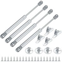 4-teiliges Gasdruckfeder-Set, Gasdruckfeder-Stütze, 100 N/10 kg, für Küchenschrank, Schranktür, Soft-Close-Gasdruckfeder, Dämpferscharnier, von ALOVEZ