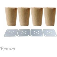 4 x 5 cm Massivholz-Möbelbeine mit Montageplatte und Schrauben für Sofa, Fernseher, Bett, Esstisch – 5 cm 4 x 5 cm Massivholz-Möbelbeine mit Montageplatte und Schrauben für Sofa, Fernseher, Bett, Esstisch – 5 cm von ALOVEZ