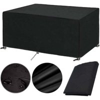 420D Gartenmöbel-Abdeckung, 200 x 100 x 75 cm, Gartentisch-Abdeckung, Gartenmöbel, wasserdicht, winddicht, UV-beständig, kältebeständig, Oxford-Gewebe von ALOVEZ