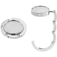 4X Handtaschenhaken - Faltbarer Taschenhalter aus Metall - Taschenhalter für Tisch oder Schreibtisch Handtaschenhalter - Silber 4X Handtaschenhaken - Faltbarer Taschenhalter aus Metall - Taschenhalter für Tisch oder Schreibtisch Handtaschenhalter - Silber von ALOVEZ