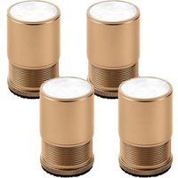 4er-Set verstellbare Möbelerhöhungen aus Metall, Bettbeinerhöhungen, Möbelbeine für Stuhl, Tisch, Sofa, Schrank, Badezimmerschrank, Gold, Höhe 4,7 cm 4er-Set verstellbare Möbelerhöhungen aus Metall, Bettbeinerhöhungen, Möbelbeine für Stuhl, Tisch, Sofa, Schrank, Badezimmerschrank, Gold, Höhe 4,7 cm von ALOVEZ