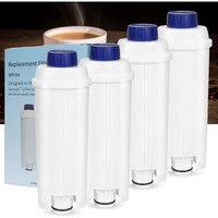 4x Wasserfilter für Delonghi kompatibel mit DLSC002 ECAM ETAM EC800 mit Aktivkohle für 60 Liter Wasser von ALOVEZ