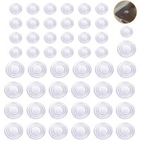 50 Möbelgleiter transparent Elastikpuffer dick 2mm von ALOVEZ