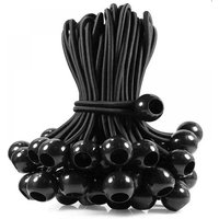 50er-Pack 150 mm schwarze Bungee-Seile, elastische Schnur mit Ball, dehnbare Bungee-Bälle für Festzelte, Zelte, Banner und Planen 50er-Pack 150 mm schwarze Bungee-Seile, elastische Schnur mit Ball, dehnbare Bungee-Bälle für Festzelte, Zelte, Banner und Planen von ALOVEZ