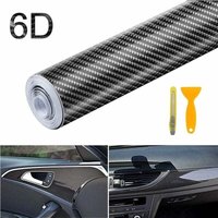6D Carbonfaser-Vinylfolienaufkleber, wasserdichter Autoaufkleber, selbstklebend, mattschwarz, 300 30 cm, DIY-Dekoration für Auto, Computer 6D Carbonfaser-Vinylfolienaufkleber, wasserdichter Autoaufkleber, selbstklebend, mattschwarz, 300 30 cm, DIY-Dekoration für Auto, Computer von ALOVEZ
