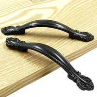 6er-Set Schubladengriffe aus mattschwarzem Metall für Küchenschränke (118 x 20 mm) von ALOVEZ