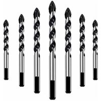 7-teiliges Bohrerset für Fliesen, Glas, Beton, Stein, Ziegel, Kacheln, Keramik und Spiegel (3 mm, 4 mm, 5 mm, 6 mm, 8 mm, 10 mm, 12 mm) von ALOVEZ