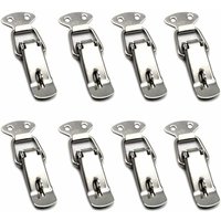 8 Stück Hebelverschluss, gefederter Schnappverschluss, Edelstahl-Kippverschluss für Werkzeugkasten, Schublade, Schrank und Truhe – Silber 8 Stück Hebelverschluss, gefederter Schnappverschluss, Edelstahl-Kippverschluss für Werkzeugkasten, Schublade, Schrank und Truhe – Silber von ALOVEZ