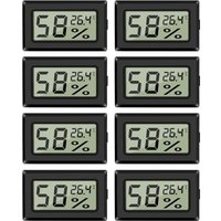 8er-Pack Mini-Hygrometer-Thermometer, digitales Feuchtigkeitsmessgerät für den Innenbereich mit Temperatursensor für Gewächshaus, Auto, Zuhause, 8er-Pack Mini-Hygrometer-Thermometer, digitales Feuchtigkeitsmessgerät für den Innenbereich mit Temperatursensor für Gewächshaus, Auto, Zuhause, von ALOVEZ