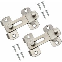 AIDUCHO Schiebetürriegelschloss, 2 Stück Edelstahl-Überfalle mit Schrauben, Sicherheitstürriegel für Fenster, Garten und Tor AIDUCHO Schiebetürriegelschloss, 2 Stück Edelstahl-Überfalle mit Schrauben, Sicherheitstürriegel für Fenster, Garten und Tor von ALOVEZ