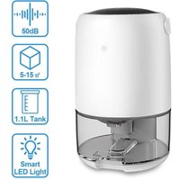 ALOVZE Elektrischer Luftentfeuchter, 450 ml/Tag, 1100 ml Wassertank, tragbarer, leiser Luftentfeuchter (450 ml – 15 m²) von ALOVEZ
