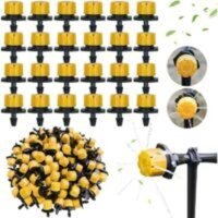 Alovez - 100 Stück Tropfbewässerungstropfer, Garten-Emitter-Sprinklerdüsen, diy 360° verstellbare automatische Tropfbewässerung (Gelb) von ALOVEZ