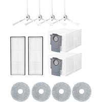 Alovez - 12-teiliges Zubehör für Roborock q Revo/P10 Roboterstaubsauger, Ersatzteil mit 4 Tüchern + 2 Staubbeuteln + 4 Seitenbürsten + 2 Filtern, von ALOVEZ