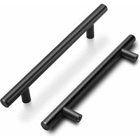 Alovez - 15 Stück Küchenmöbelgriffe 160 mm, Schwarz, Küchentürgriff, Schwarzer Möbelgriff, Küchengriff, Achsabstand 160 mm, mit matter Oberfläche in von ALOVEZ