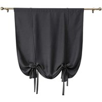1er Pack kurze Verdunkelungsgardine zum Binden, unifarbene Raffgardine für kleine Fenster von ALOVEZ