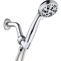 Alovez - 3,5-Zoll-Hochdruck-Handbrause mit 6 Einstellungen und Schlauch aus Chrom für das ultimative Duscherlebnis von ALOVEZ