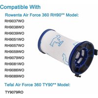 Alovez - 3 Stück Ersatzfilter für Rowenta Air Force 360 RH9051WO RH9057WO RH9059WO RH9081WO RH9086WO & Tefal Air Force 360 Staubsauger, Ersatzzubehör von ALOVEZ
