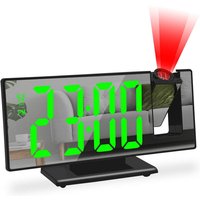 Alovez - Digitaler Wecker, Projektionswecker für Langschläfer, Digitaluhr fürs Schlafzimmer mit großem LED-Display, 12/24 Std., USB-Ladeanschluss, von ALOVEZ