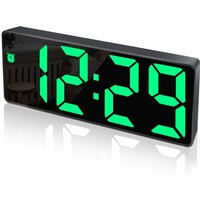 Alovez - Digitaler Wecker, großes LED-Display, Uhr mit Spiegeloberfläche, Schlummerfunktion und USB-Ladeanschluss, einstellbare Helligkeit, Wecker von ALOVEZ