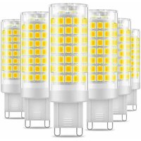 G9-LED-Leuchtmittel, flimmerfrei, 6 w, entspricht 60 w, Packung mit 6 G9-LED-Leuchtmitteln, 7 w, flimmerfrei, Kaltweiß 6000 k, 650 lm, von ALOVEZ