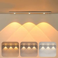 Alovez - LED-Licht, 40 cm Schranklicht mit Bewegungsmelder, per usb wiederaufladbares LED-Licht, kabelloses LED-Küchenlicht mit 3 Beleuchtungsmodi von ALOVEZ