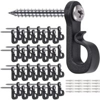 Alovez - Q-Hanger, 40 Stück Weihnachtslichter Haken mit Kreuzschlitz-Schraube für Garage, Neujahr, Party, Outdoor, einfach zu lösender Draht und von ALOVEZ