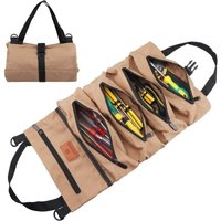 Alovez - Rollbare Werkzeugtasche mit 5 Reißverschlusstaschen, Multifunktions-Canvas für Elektriker, Heizung, Klimaanlage von ALOVEZ