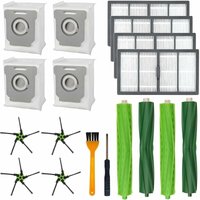 Alovez - Staubsaugerzubehör für Irobot Roomba S9 S9+, Filter- und Bürstenset für Irobot Roomba, mit 4 Gummibürsten, 4 Staubbeuteln, 6 Seitenbürsten, von ALOVEZ