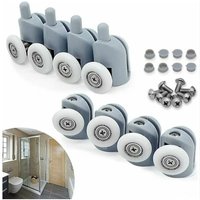 Alovez - Stück Schiebetürrollen, 23 mm Rollenrad, Lenkrolle für Badezimmerkabine Alovez - Stück Schiebetürrollen, 23 mm Rollenrad, Lenkrolle für Badezimmerkabine von ALOVEZ