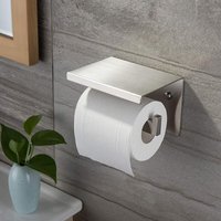Alovez - Toilettenpapierhalter mit Ablage, Toilettenpapierhalter aus Edelstahl sus 304, selbstklebend oder zur Wandmontage Alovez - Toilettenpapierhalter mit Ablage, Toilettenpapierhalter aus Edelstahl sus 304, selbstklebend oder zur Wandmontage von ALOVEZ