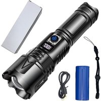 Alovez - Ultrastarke Taschenlampe, wiederaufladbare USB-C-LED-Taschenlampe mit 100.000 Lumen, IP65 wasserdichte taktische Taschenlampen, 5 von ALOVEZ