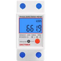 Alovez - Unter einphasiger Stromzähler, 80 a max. modular, einfacher Tarif, LCD-Display. Alovez - Unter einphasiger Stromzähler, 80 a max. modular, einfacher Tarif, LCD-Display. von ALOVEZ