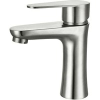 Badezimmer-Wasserhahn, Badezimmer-Mischbatterie aus Edelstahl, moderner, gebürsteter Einloch-Waschtisch-Wasserhahn, Handwäsche, abnehmbarer Badezimmer-Wasserhahn, Badezimmer-Mischbatterie aus Edelstahl, moderner, gebürsteter Einloch-Waschtisch-Wasserhahn, Handwäsche, abnehmbarer von ALOVEZ