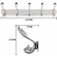 Badezimmerhaken zur Wandmontage mit 5 Haken - Edelstahl - Silber - 45 x 7 x 10 cm Badezimmerhaken zur Wandmontage mit 5 Haken - Edelstahl - Silber - 45 x 7 x 10 cm von ALOVEZ